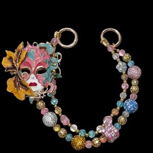 Venetian Mask Glam Bag Charm